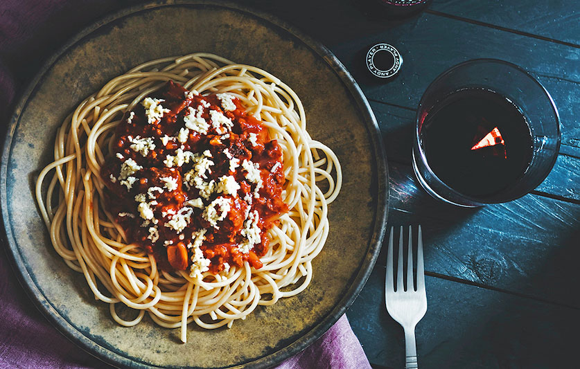 Spaghetti with Burrata and chilli pepper